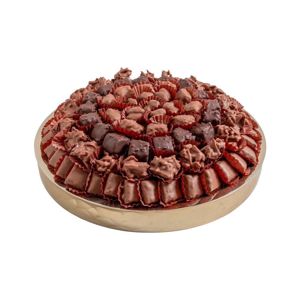 Daima Double Wall Round Praline Chocolate Tray 830gm